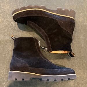 Vionic Black Suede Ankle Boots